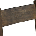 Close-up of Annata Rustic Dining Chairs - Dark Solid Wood showing ladder back design.