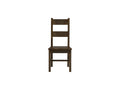 Annata Rustic Dining Chairs - Dark Solid Wood, sturdy ladder back design for dining set