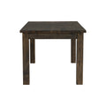 Annata Rustic Dining Table - Dark Solid Wood with clean rectangular silhouette and rich wood grain finish, perfect for dining areas.