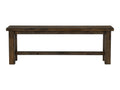 Annata Rustic Bench - Dark Solid Wood with minimalist design and natural grain patterns. Ideal for enhancing dining or living spaces.