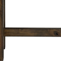 Close-up of Annata Rustic Bench - Dark Solid Wood showing natural grain and rich finish.