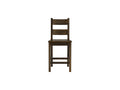 Annata Rustic Counter Chairs - Dark Solid Wood - Ladder-back design
