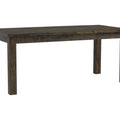 Annata Rustic Dining Table - Dark Solid Wood with rectangular design and rich wood grain finish.
