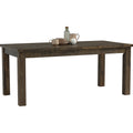 Annata Rustic Dining Table - Dark Solid Wood with natural charm and sturdy elegance, perfect for dining areas and family gatherings.