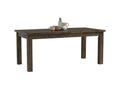 Annata Rustic Dining Table - Dark Solid Wood with natural charm and sturdy elegance, perfect for dining areas and family gatherings.