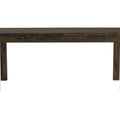 Annata Rustic Dining Table - Dark Solid Wood with rich grain finish and sturdy design, ideal for family gatherings and entertaining.