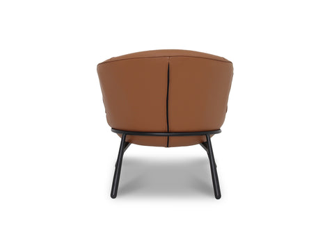 Silla decorativa moderna Fancyoni de color castaño
