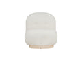 Bianca Boucle accent chair with ottoman featuring soft teddy boucle fabric and plush cushioning for ultimate comfort.
