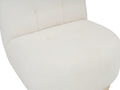 Bianca Boucle accent chair with ottoman featuring soft teddy fabric and tufted design.