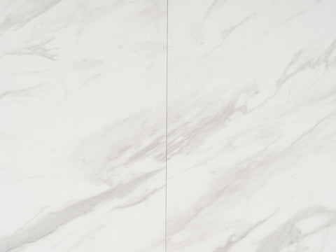 Caldo Extendable dining table white marble-look high-pressure laminate top