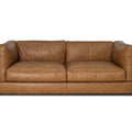Eleganza Tan Distressed Leather 3 Seater Sofa showcasing a luxurious, handcrafted design in rich, top-grain leather.