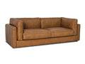 Eleganza Tan Distressed Leather 3 Seater Sofa showcasing its luxurious design and soft leather finish.