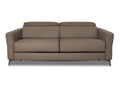 Elena Grey Leather Pull Out Couch with contemporary design and comfortable seating.