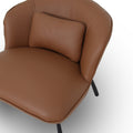 Fancyoni leather modern Brown accent chair in stylish brown, showcasing comfort and elegance, perfect for contemporary interiors.