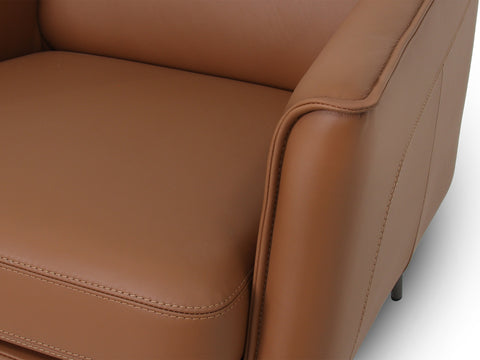 Silla decorativa Lusso color castaño