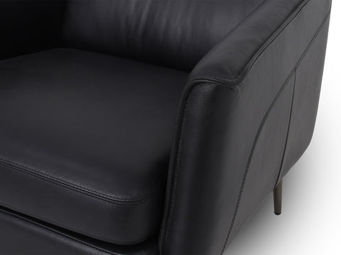 Silla decorativa negra Lusso