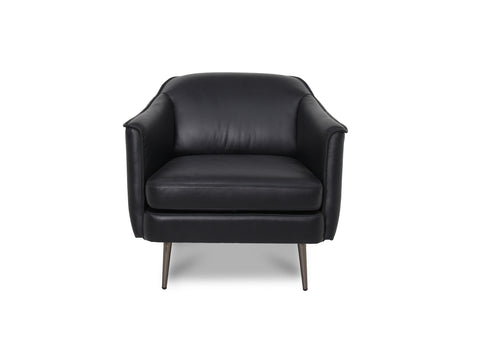 Silla decorativa negra Lusso