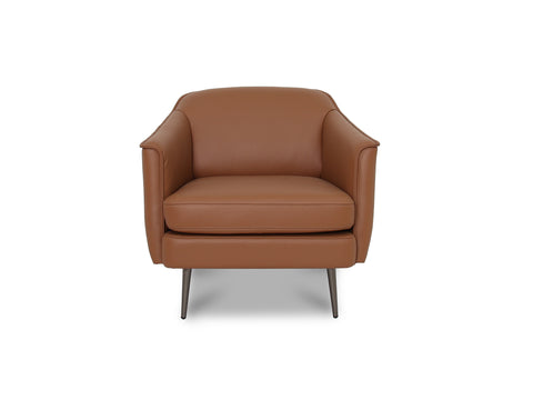 Silla decorativa Lusso color castaño