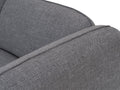 Close-up of Livia Grey Scandi Modern Sectional with soft Linsey fabric and clean lines.