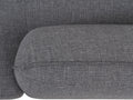 Close-up of the Linsey fabric on the Livia Grey Scandi Modern Sectional, highlighting its charcoal grey texture and minimalist design.