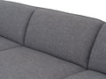 Close-up of Livia Grey Scandi Modern Sectional with charcoal upholstery and sleek design