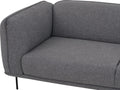 Close-up of Livia Grey Scandi Modern Sectional with charcoal upholstery and sleek metal legs, showcasing contemporary style and comfort.