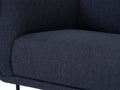 Livia Navy Blue 3 seater Extra Firm Sofa close-up of textured fabric and cushioning.