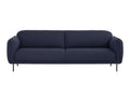 Livia Navy Blue 3 seater Extra Firm Sofa featuring rounded edges and black metal legs.