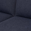 Livia Navy Blue 3 seater Extra Firm Sofa close-up showing textured fabric and cushioning.