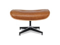 Meseo Cognac Lounge Chair and Ottoman in vintage-inspired leather
