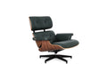 Meseo Royal Green Leather Lounge Chair and Ottoman showcasing mid-century design and modern luxury.