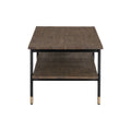 Millo Rectangular Coffee Table with Shelf featuring rustic charm and industrial design