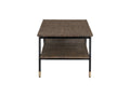 Millo Rectangular Coffee Table with Shelf featuring rustic charm and industrial design