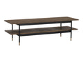 Millo Rectangular Coffee Table with Shelf featuring a rustic and industrial design for modern living spaces.