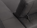 Modena Grey Leather Motorized Sectional Sofa close-up of the sleek leather and headrest.