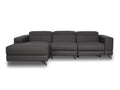 Modena Grey Motorized L Shape Sectional Leather Sofa - Left Chaise with sleek grey design and ergonomic features.
