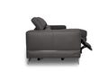 Modena Grey Leather Motorized Sectional Sofa in sleek design with electric recliner on the right chaise.