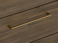 Close-up of brass handle on Nero Mid-Century Fluted Door Sideboard