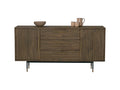 Nero Mid-Century Fluted Door Sideboard with Brass Handles featuring sleek design and modern minimalism