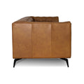Nova Modern Chesterfield Tan Leather 3 Seater sofa showcasing its elegant back design and rich leather texture.