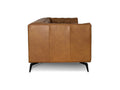 Nova Modern Chesterfield Tan Leather 3 Seater sofa showcasing its elegant back design and rich leather texture.