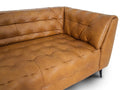 Nova Modern Chesterfield Tan Leather 3 Seater sofa showcasing plush tufted cushions and a sleek design.