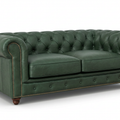 Royal Green loveseat angled preview