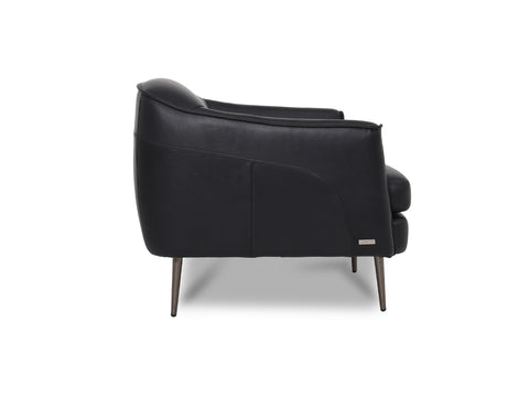 Silla decorativa negra Lusso