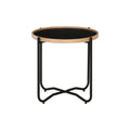 Siena Industrial Modern Side table with bentwood frame and steel legs, perfect for modern interiors.