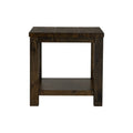 Tino Rustic Side Table - Dark Solid Wood made from solid Oakaia Wood with rich grain and clean lines, ideal for living spaces.