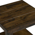Tino Rustic Side Table - Dark Solid Wood showcasing rich grain and timeless design, perfect as a nightstand or accent piece.