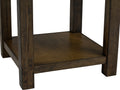 Tino Rustic Side Table - Dark Solid Wood with rich Oakaia wood grain and clean lines for timeless appeal and durability.