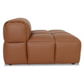 Tuscono Leather Brown 2 seater Single Lounge Modular Sofa side view showcasing its plush design and premium leather upholstery.