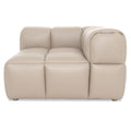 Tuscono Leather Beige 2 seater Single Lounge Modular Sofa with plush cushions and low-profile design.